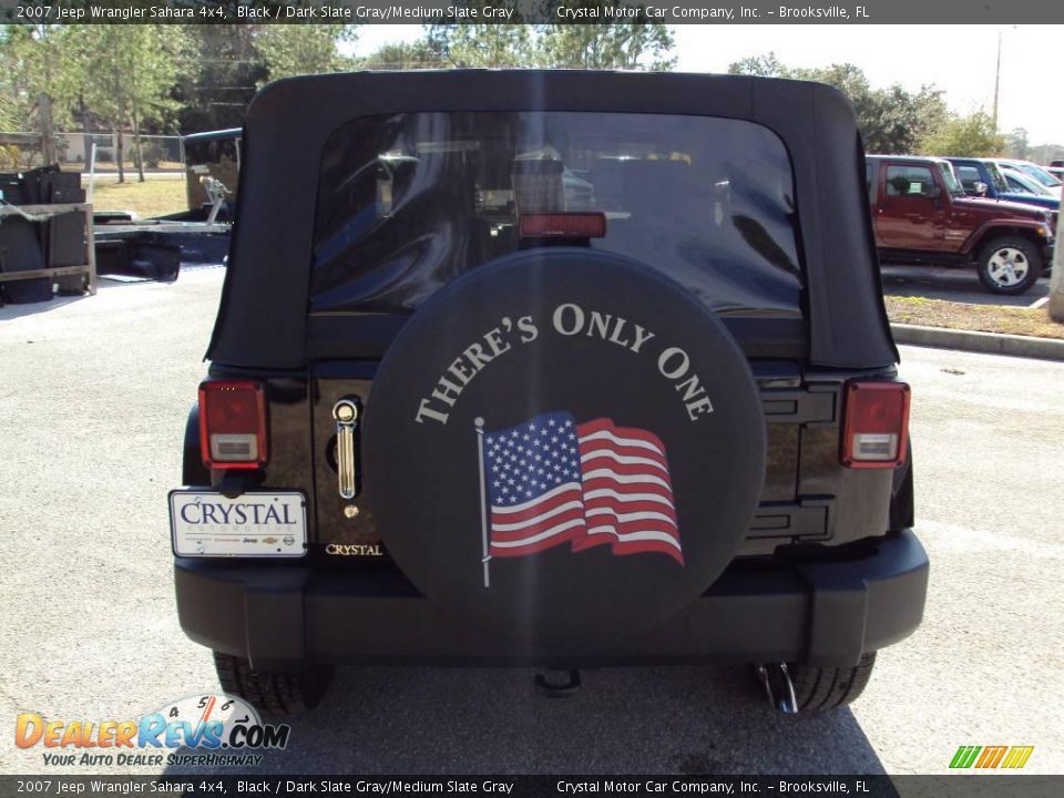 2007 Jeep Wrangler Sahara 4x4 Black / Dark Slate Gray/Medium Slate Gray Photo #7