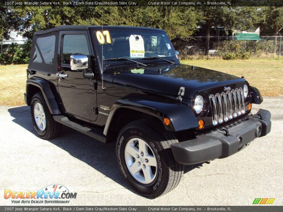 2007 Jeep Wrangler Sahara 4x4 Black / Dark Slate Gray/Medium Slate Gray Photo #10