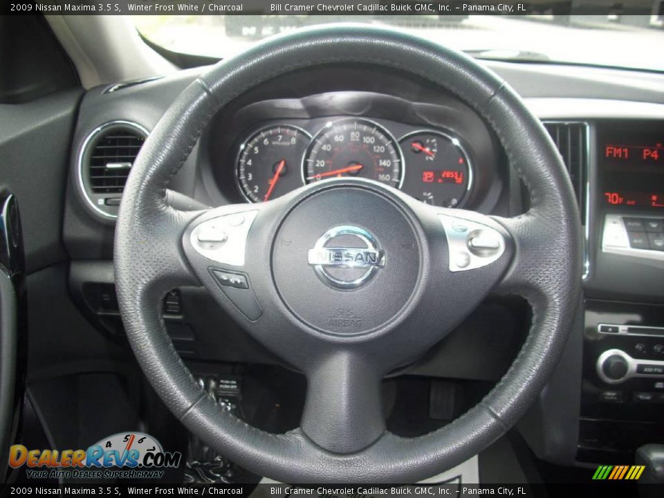 2009 Nissan Maxima 3.5 S Winter Frost White / Charcoal Photo #5