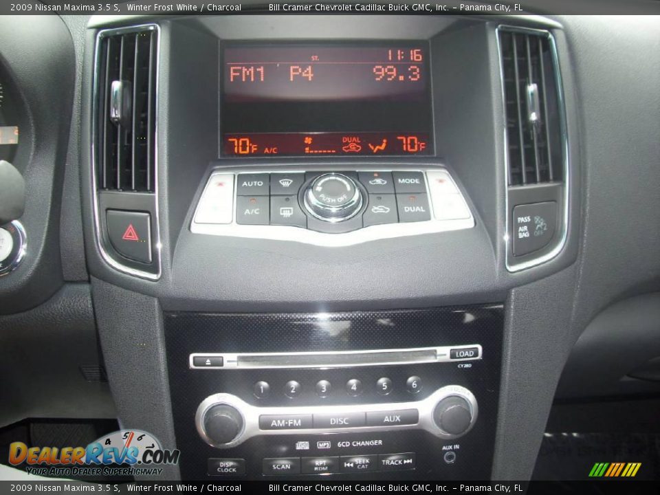 2009 Nissan Maxima 3.5 S Winter Frost White / Charcoal Photo #6