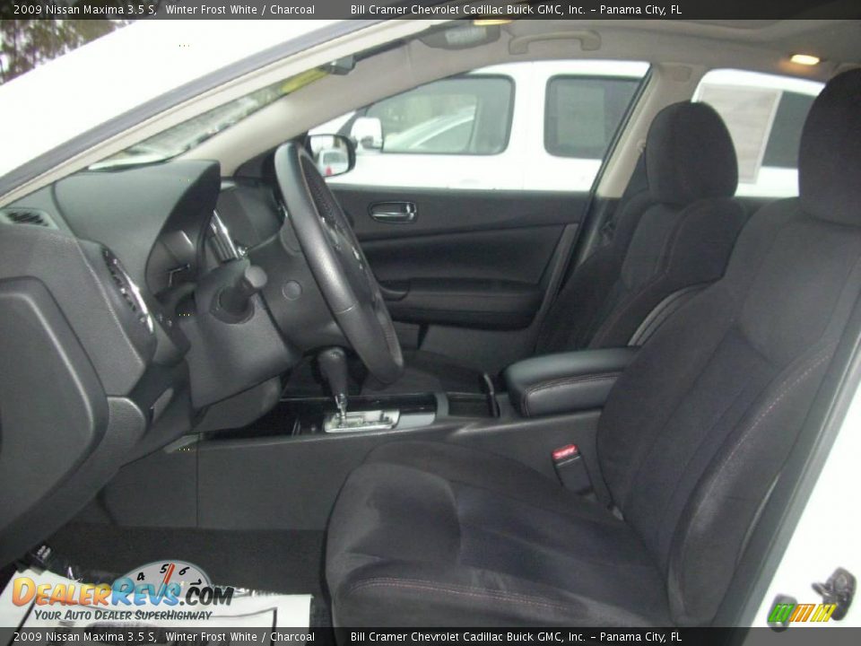 2009 Nissan Maxima 3.5 S Winter Frost White / Charcoal Photo #7