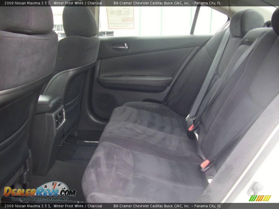 2009 Nissan Maxima 3.5 S Winter Frost White / Charcoal Photo #9