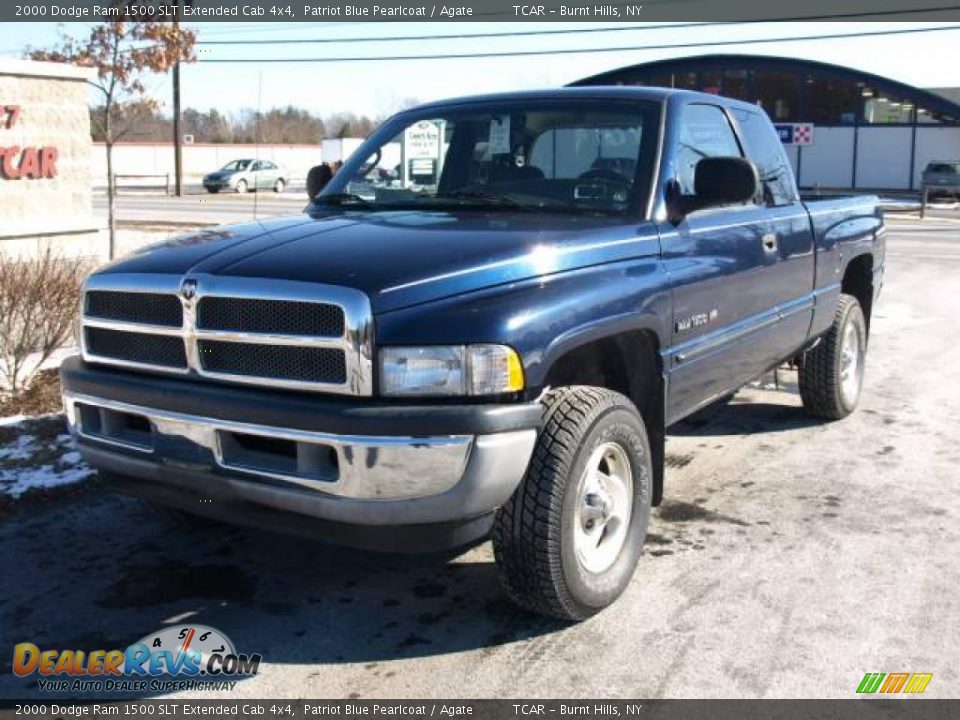 2000 Dodge Ram 1500 SLT Extended Cab 4x4 Patriot Blue Pearlcoat / Agate Photo #2