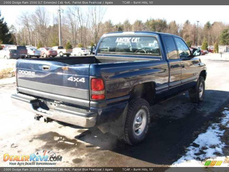 2000 Dodge Ram 1500 SLT Extended Cab 4x4 Patriot Blue Pearlcoat / Agate Photo #4