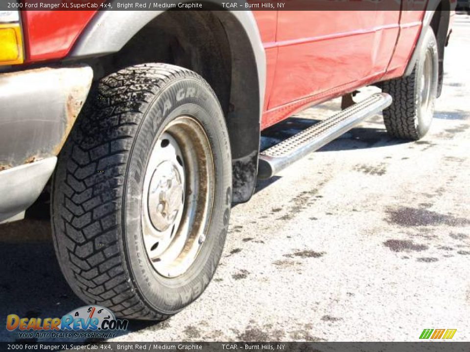 2000 Ford Ranger XL SuperCab 4x4 Bright Red / Medium Graphite Photo #6