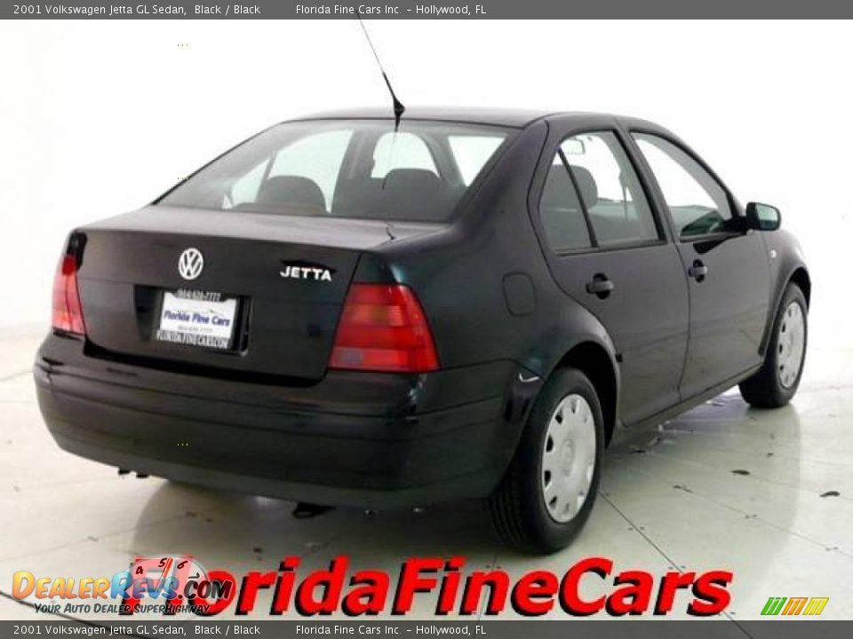 2001 Volkswagen Jetta GL Sedan Black / Black Photo #2