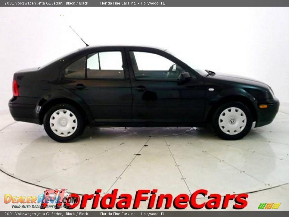 2001 Volkswagen Jetta GL Sedan Black / Black Photo #4