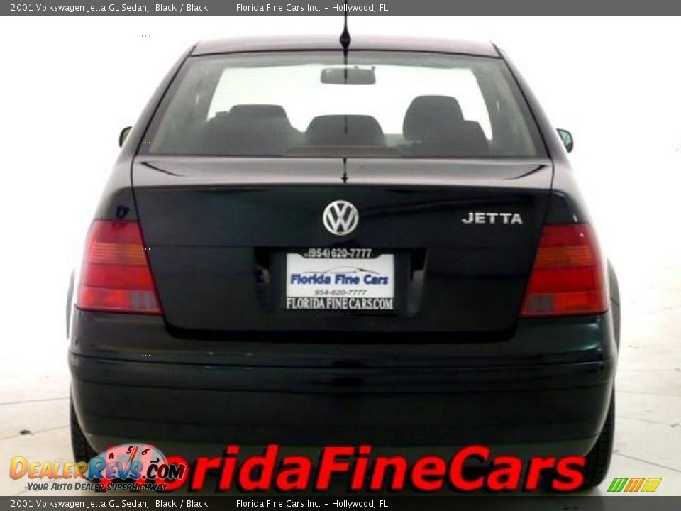 2001 Volkswagen Jetta GL Sedan Black / Black Photo #6