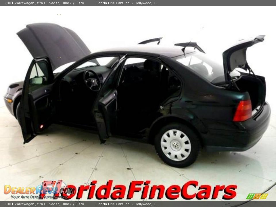 2001 Volkswagen Jetta GL Sedan Black / Black Photo #8