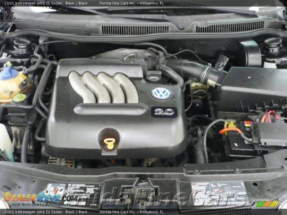 2001 Volkswagen Jetta GL Sedan Black / Black Photo #9