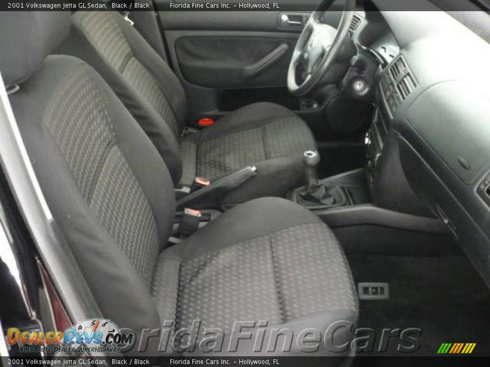 2001 Volkswagen Jetta GL Sedan Black / Black Photo #12