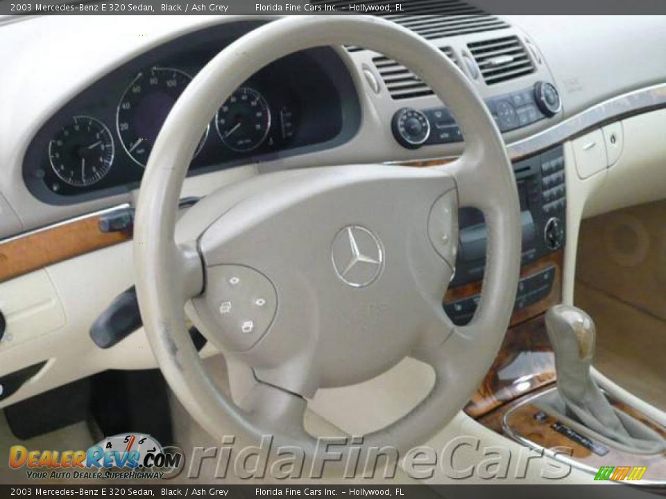 2003 Mercedes-Benz E 320 Sedan Black / Ash Grey Photo #16