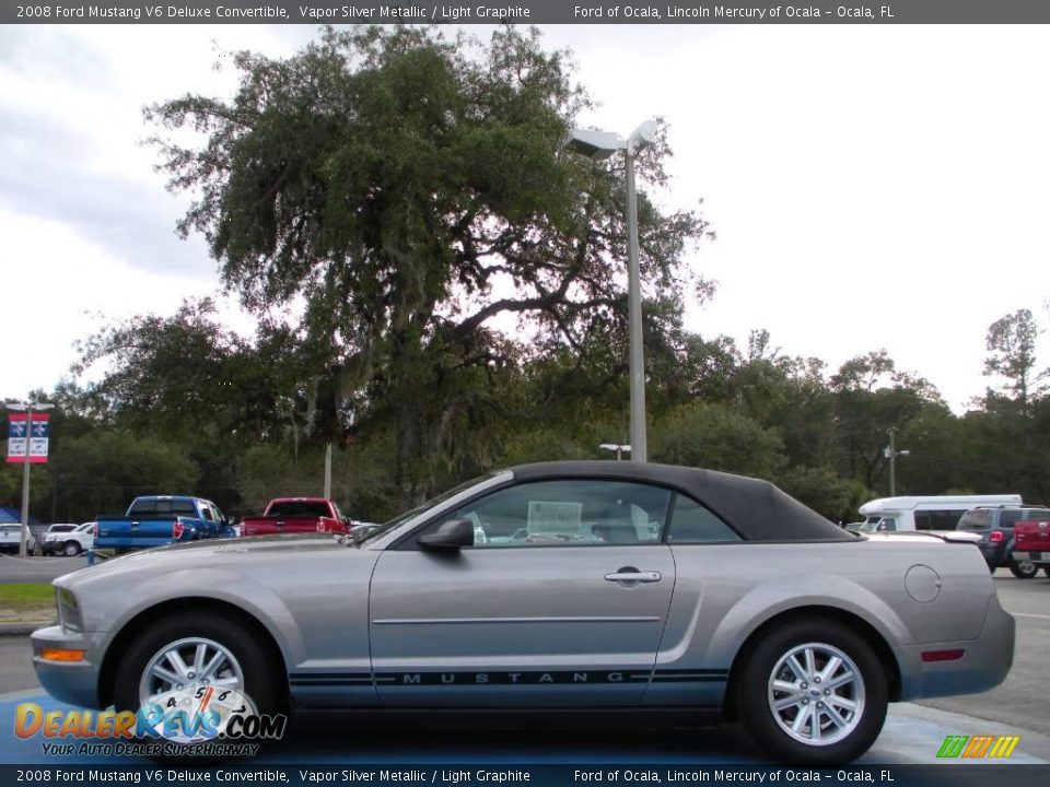 2008 Ford Mustang V6 Deluxe Convertible Vapor Silver Metallic / Light Graphite Photo #2