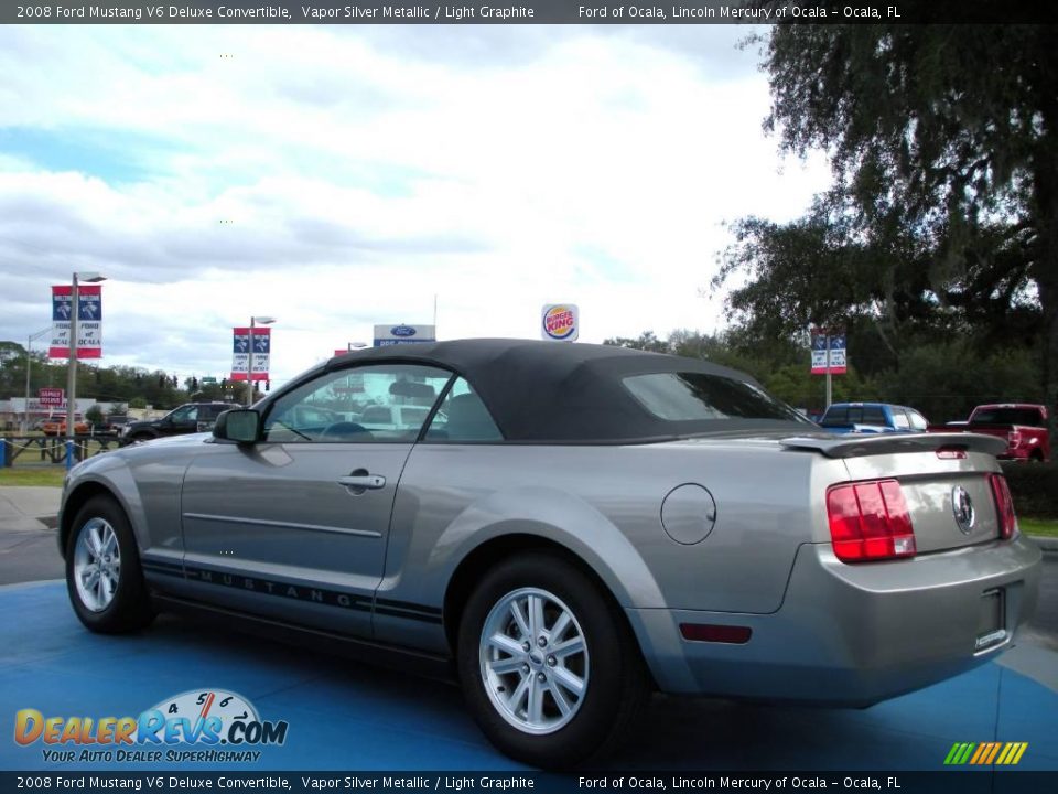 2008 Ford Mustang V6 Deluxe Convertible Vapor Silver Metallic / Light Graphite Photo #3