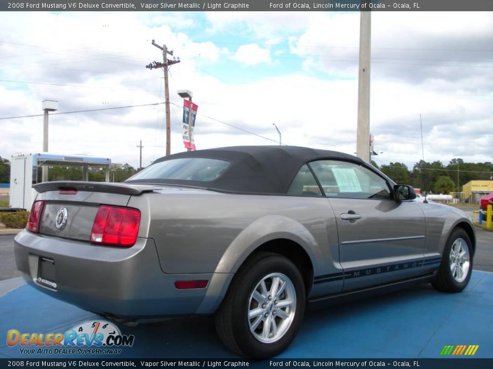 2008 Ford Mustang V6 Deluxe Convertible Vapor Silver Metallic / Light Graphite Photo #5