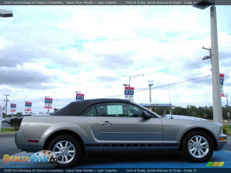 2008 Ford Mustang V6 Deluxe Convertible Vapor Silver Metallic / Light Graphite Photo #6
