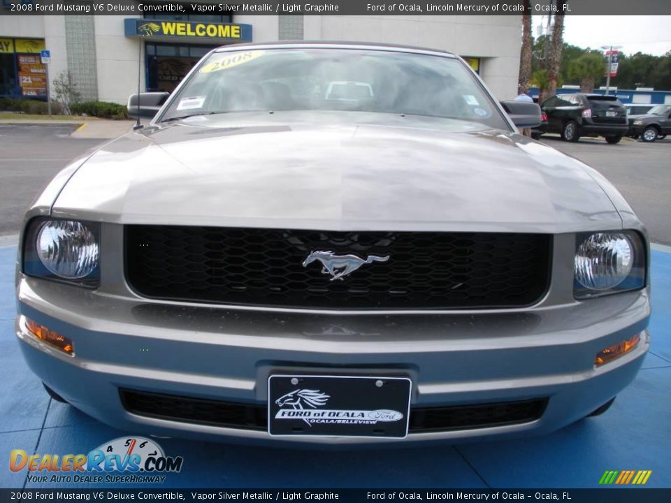 2008 Ford Mustang V6 Deluxe Convertible Vapor Silver Metallic / Light Graphite Photo #8