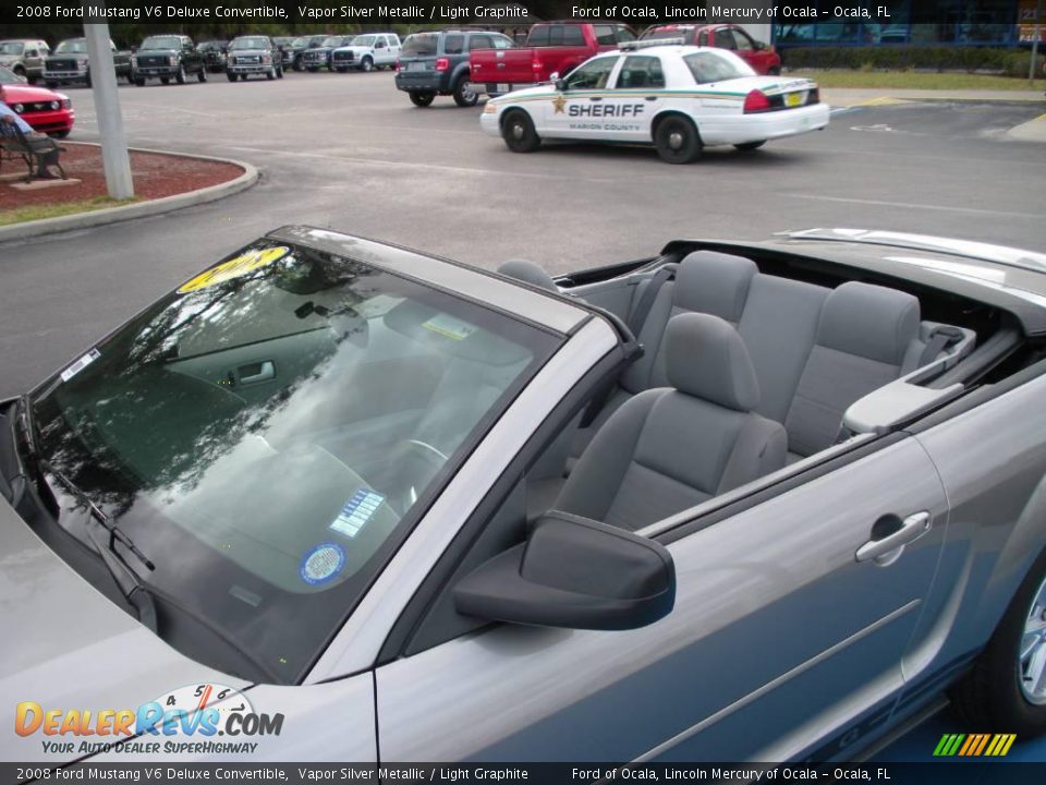 2008 Ford Mustang V6 Deluxe Convertible Vapor Silver Metallic / Light Graphite Photo #9
