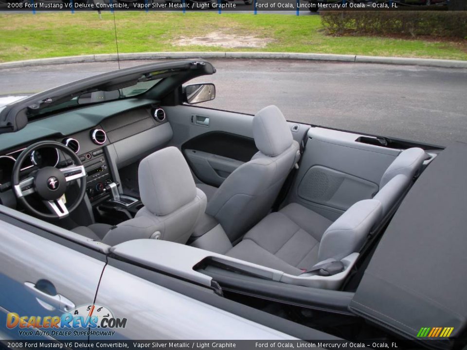 2008 Ford Mustang V6 Deluxe Convertible Vapor Silver Metallic / Light Graphite Photo #10