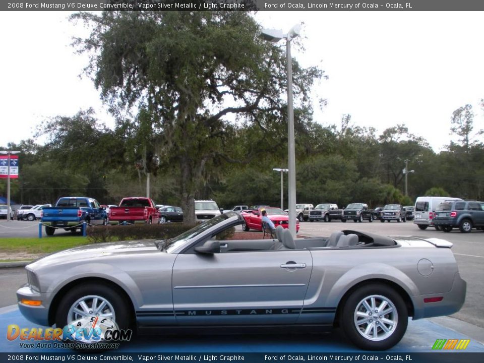 2008 Ford Mustang V6 Deluxe Convertible Vapor Silver Metallic / Light Graphite Photo #13