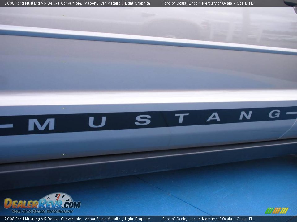 2008 Ford Mustang V6 Deluxe Convertible Vapor Silver Metallic / Light Graphite Photo #14