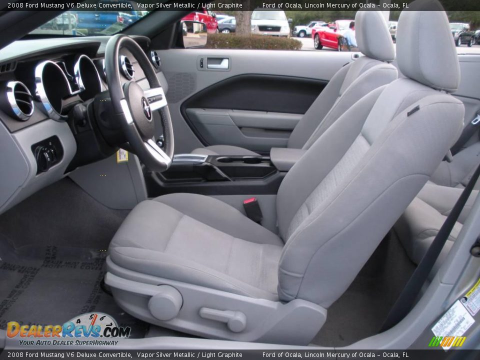 2008 Ford Mustang V6 Deluxe Convertible Vapor Silver Metallic / Light Graphite Photo #16