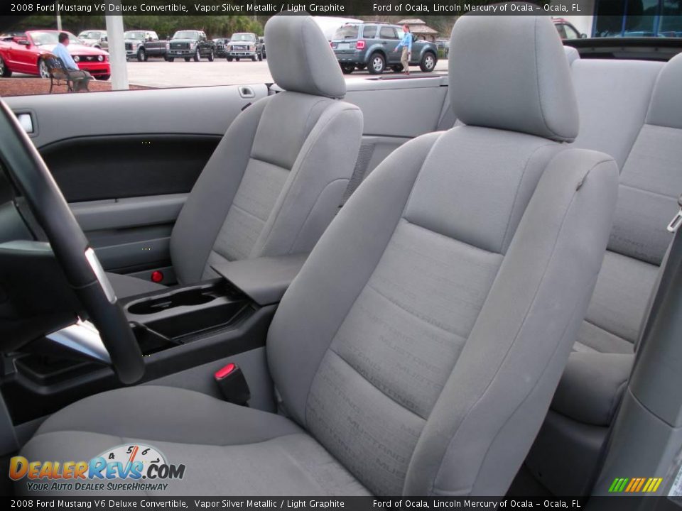 2008 Ford Mustang V6 Deluxe Convertible Vapor Silver Metallic / Light Graphite Photo #17