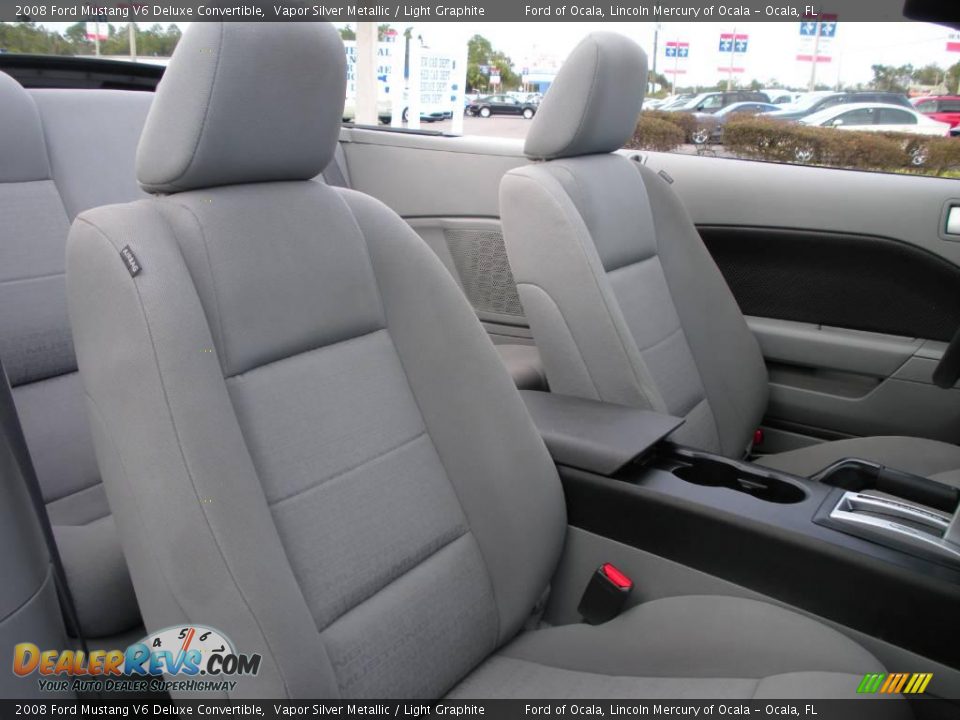 2008 Ford Mustang V6 Deluxe Convertible Vapor Silver Metallic / Light Graphite Photo #20