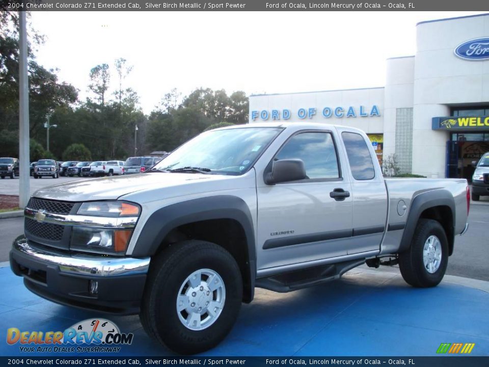 2004 Chevrolet Colorado Z71 Extended Cab Silver Birch Metallic / Sport Pewter Photo #1