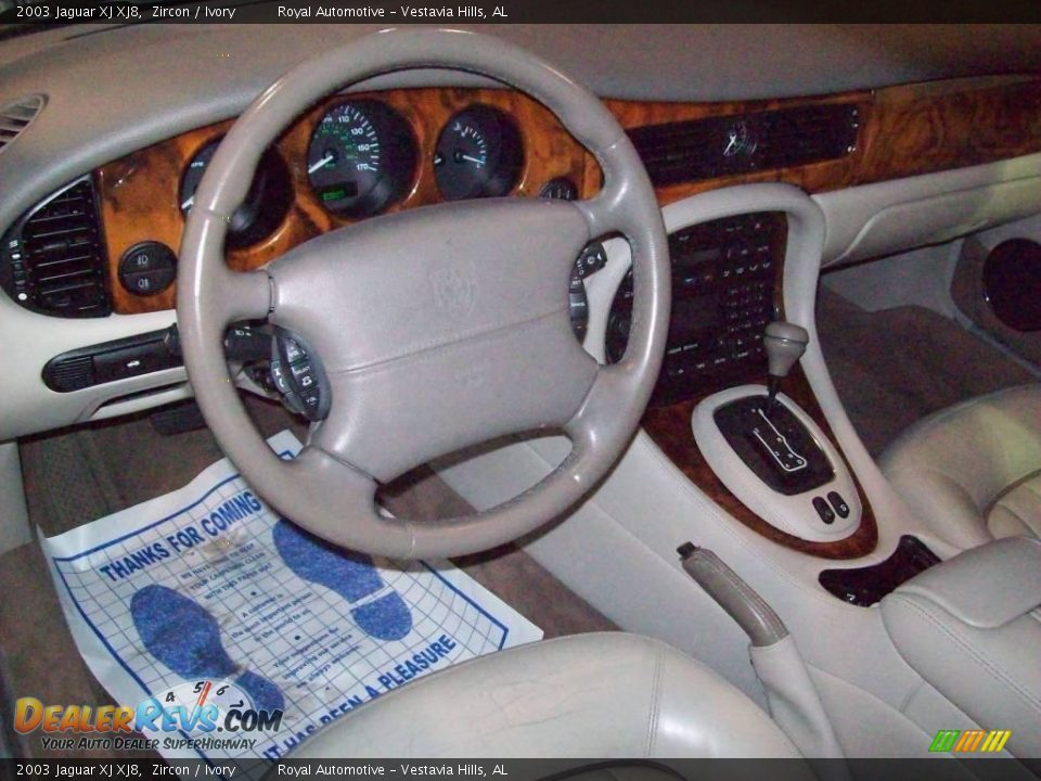 2003 Jaguar XJ XJ8 Zircon / Ivory Photo #13