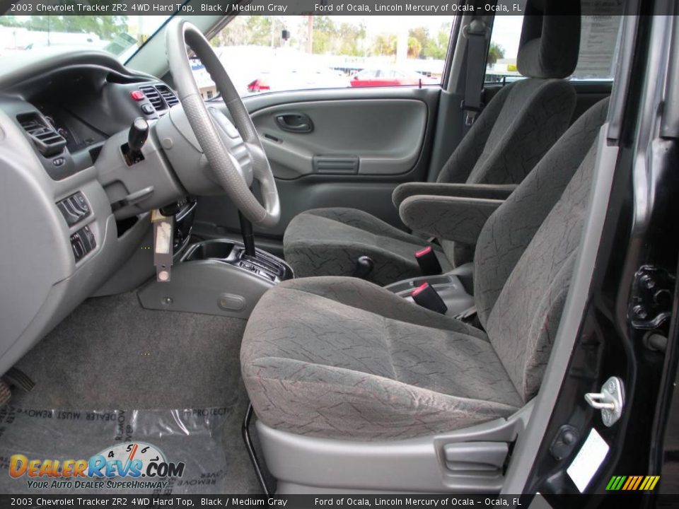 2003 Chevrolet Tracker ZR2 4WD Hard Top Black / Medium Gray Photo #13
