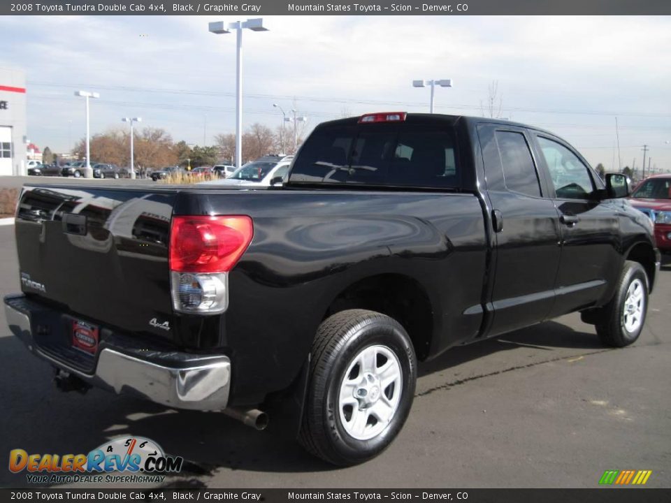 2008 Toyota Tundra Double Cab 4x4 Black / Graphite Gray Photo #2