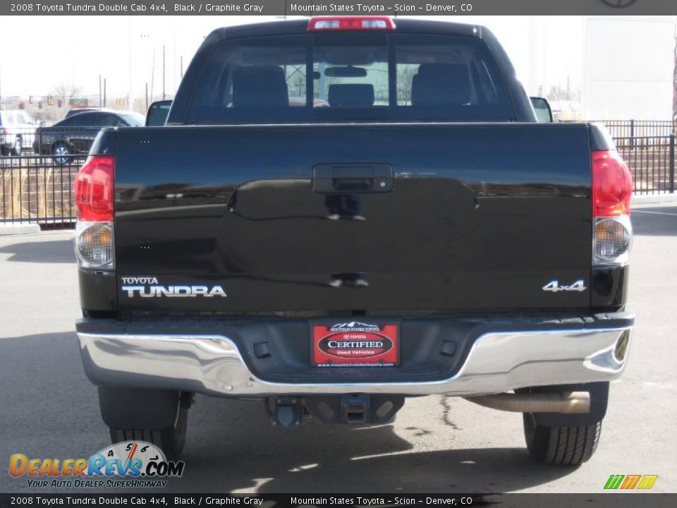 2008 Toyota Tundra Double Cab 4x4 Black / Graphite Gray Photo #3