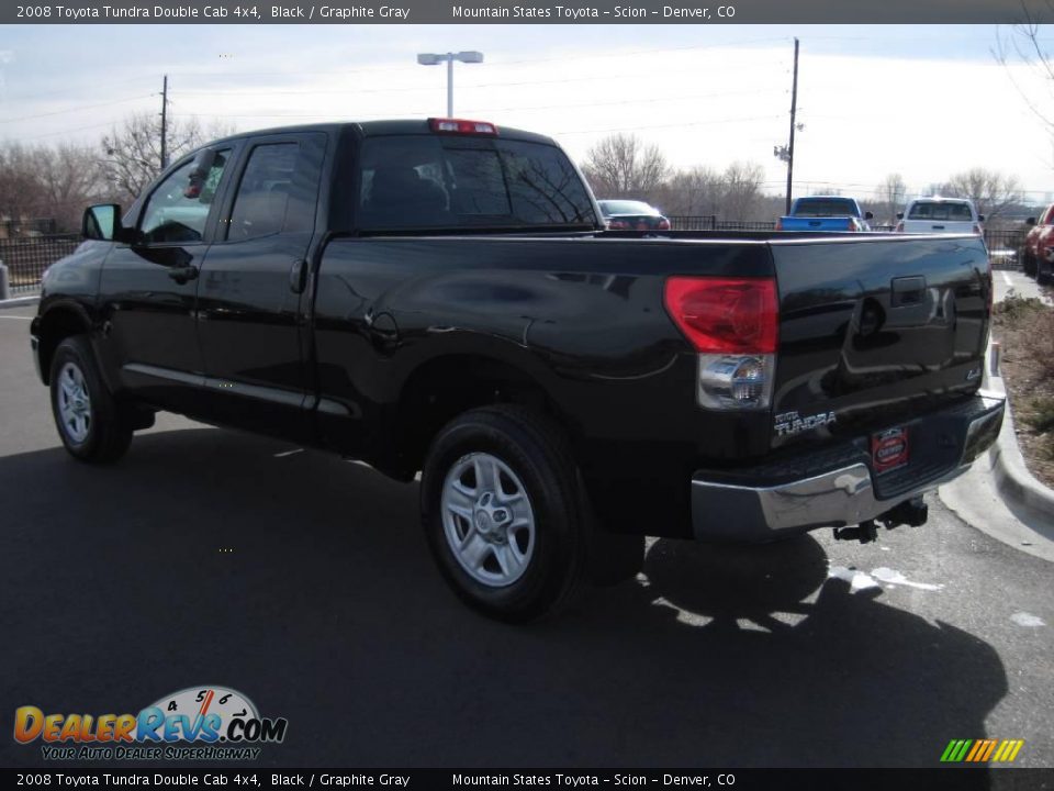 2008 Toyota Tundra Double Cab 4x4 Black / Graphite Gray Photo #4