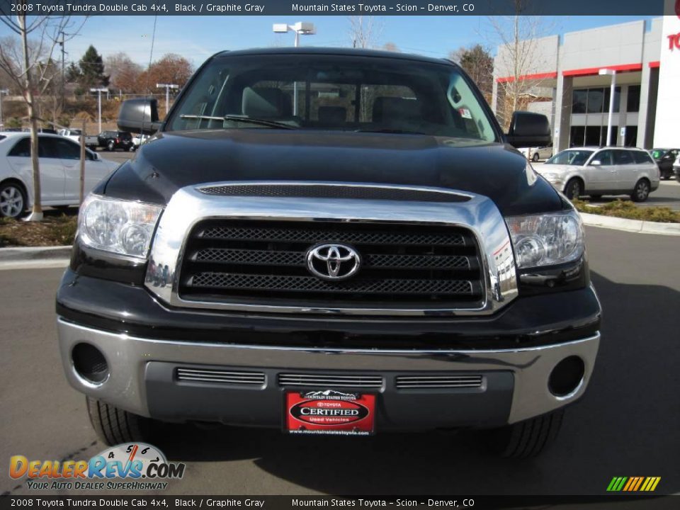 2008 Toyota Tundra Double Cab 4x4 Black / Graphite Gray Photo #6