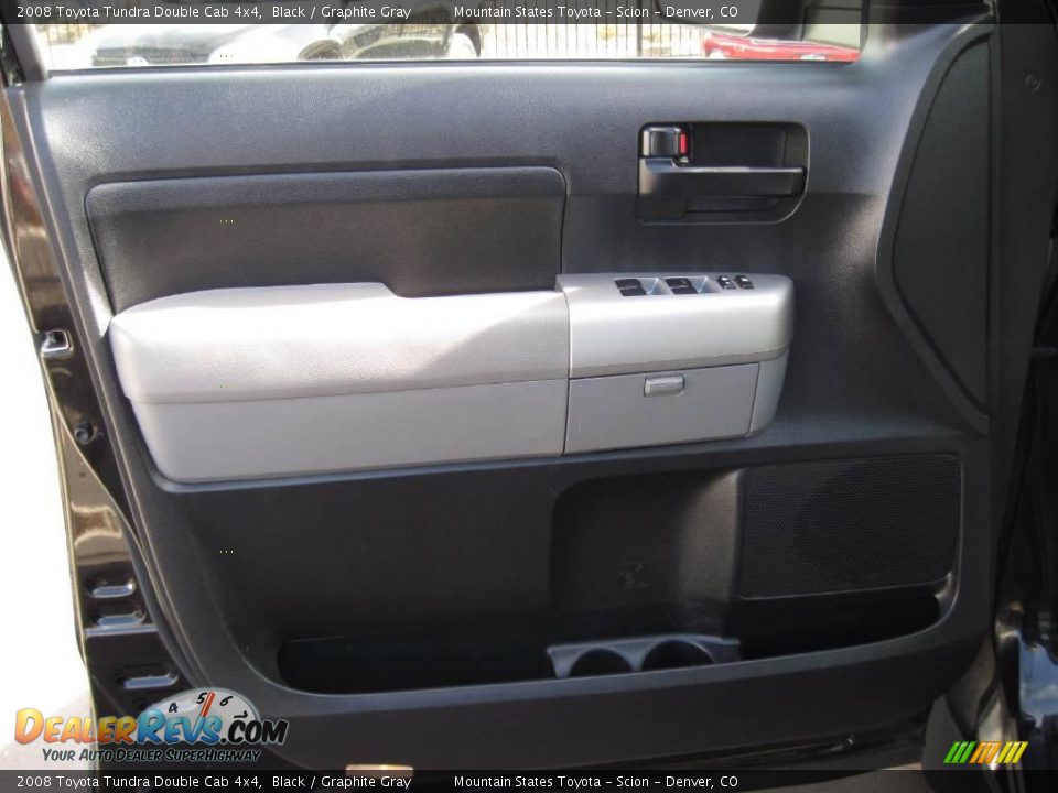 2008 Toyota Tundra Double Cab 4x4 Black / Graphite Gray Photo #7