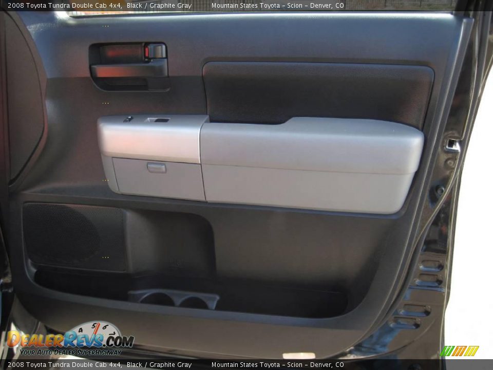 2008 Toyota Tundra Double Cab 4x4 Black / Graphite Gray Photo #8