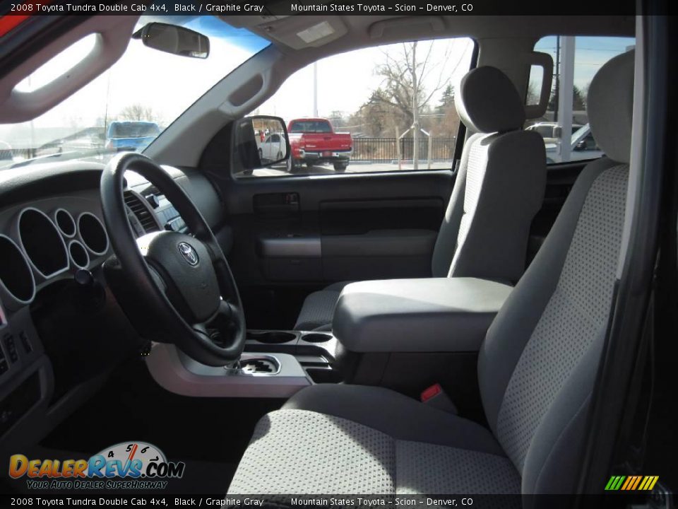 2008 Toyota Tundra Double Cab 4x4 Black / Graphite Gray Photo #9
