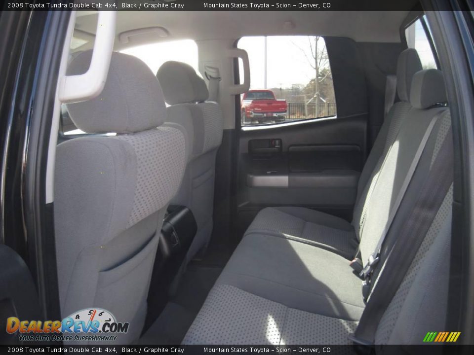 2008 Toyota Tundra Double Cab 4x4 Black / Graphite Gray Photo #10