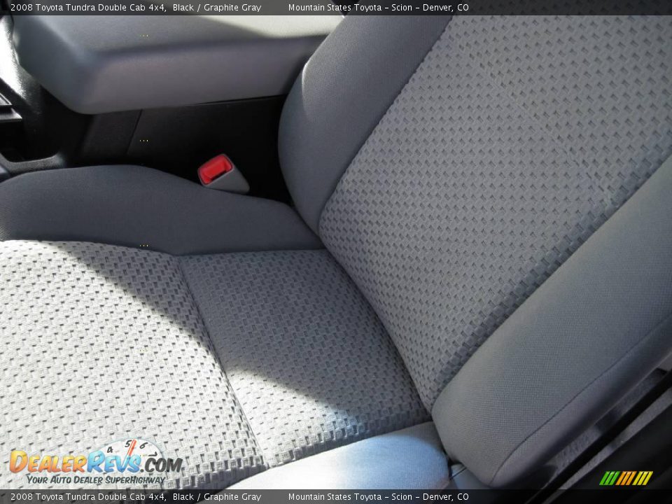 2008 Toyota Tundra Double Cab 4x4 Black / Graphite Gray Photo #11