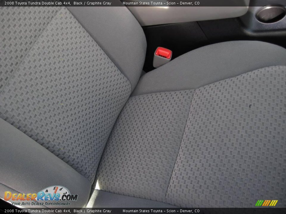 2008 Toyota Tundra Double Cab 4x4 Black / Graphite Gray Photo #12