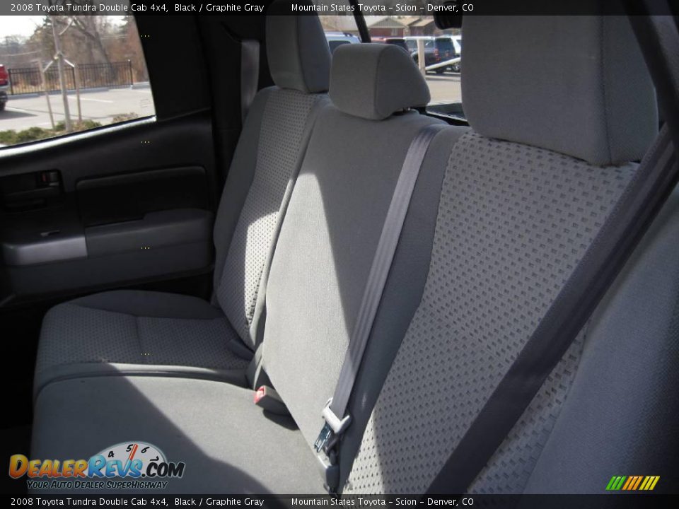 2008 Toyota Tundra Double Cab 4x4 Black / Graphite Gray Photo #13