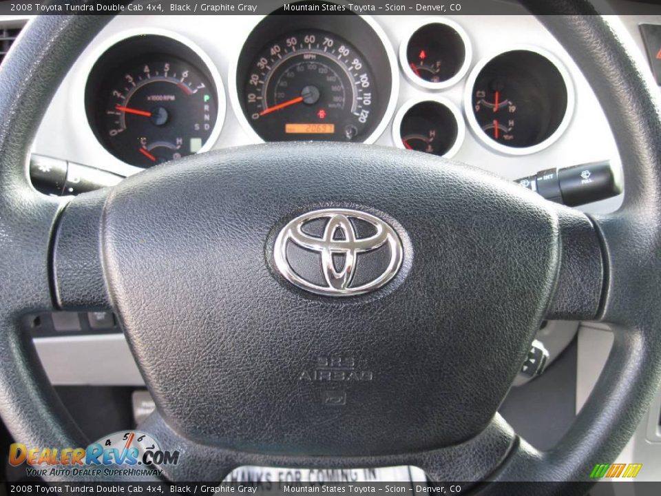 2008 Toyota Tundra Double Cab 4x4 Black / Graphite Gray Photo #15