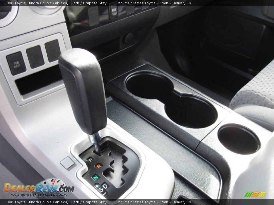 2008 Toyota Tundra Double Cab 4x4 Black / Graphite Gray Photo #17