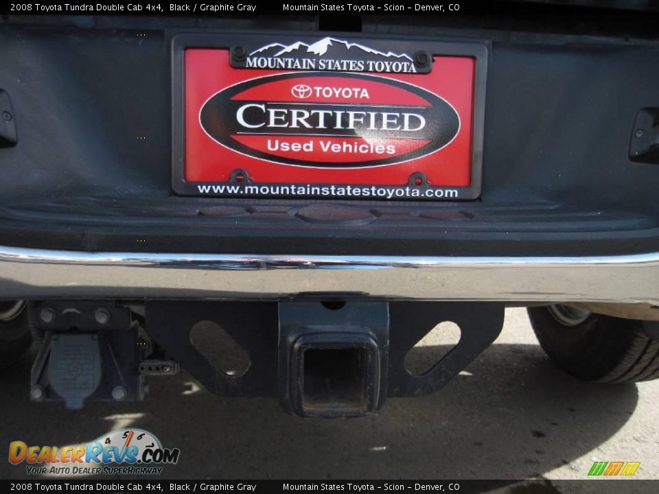2008 Toyota Tundra Double Cab 4x4 Black / Graphite Gray Photo #21