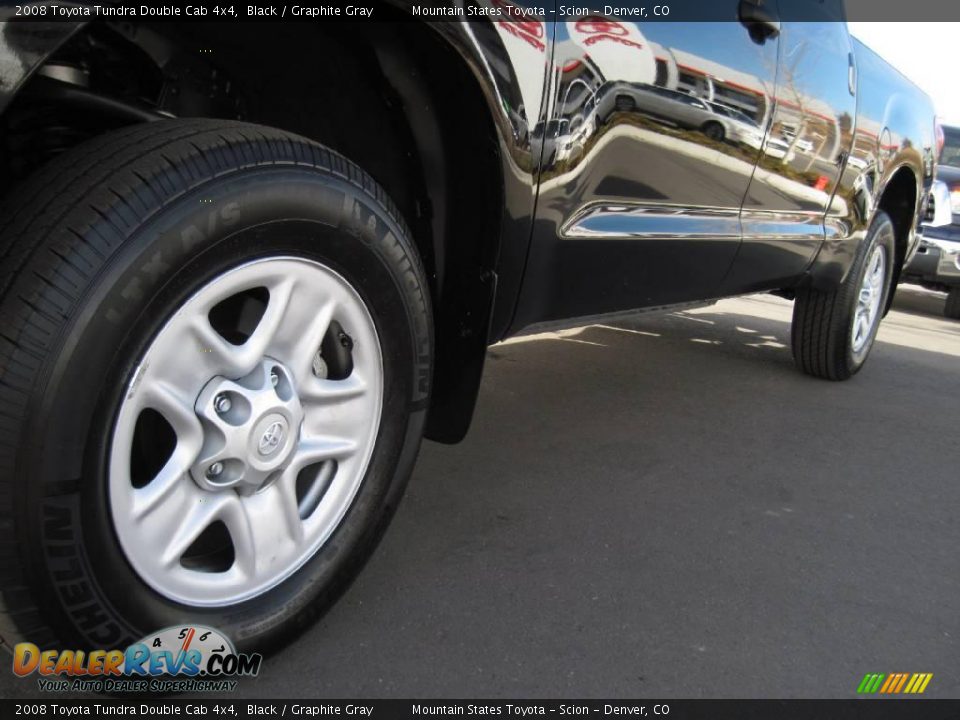 2008 Toyota Tundra Double Cab 4x4 Black / Graphite Gray Photo #22