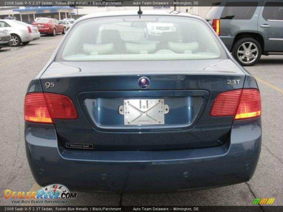 2008 Saab 9-5 2.3T Sedan Fusion Blue Metallic / Black/Parchment Photo #5