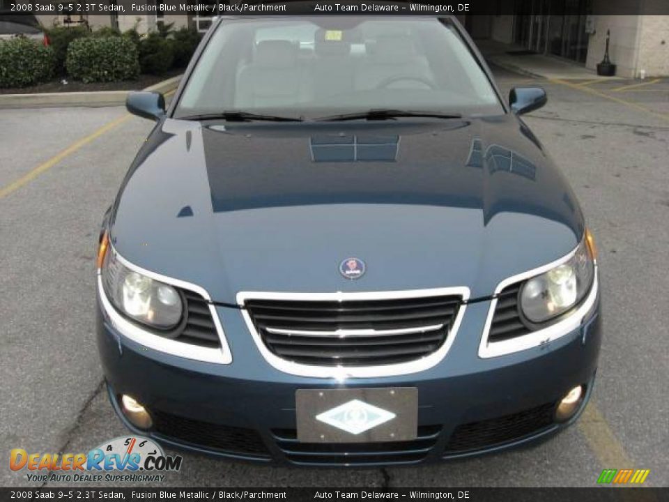 2008 Saab 9-5 2.3T Sedan Fusion Blue Metallic / Black/Parchment Photo #9