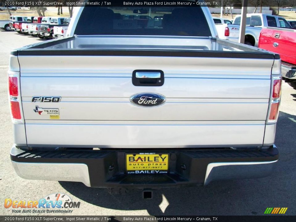 2010 Ford F150 XLT SuperCrew Ingot Silver Metallic / Tan Photo #5