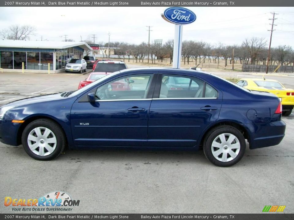 2007 Mercury Milan I4 Dark Blue Pearl Metallic / Medium Light Stone Photo #2